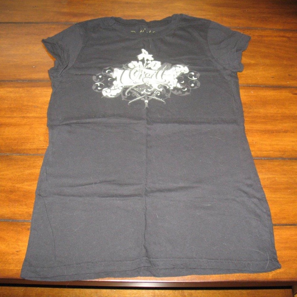 O'Neill T-Shirt Logo Graphic Black Green XL B4